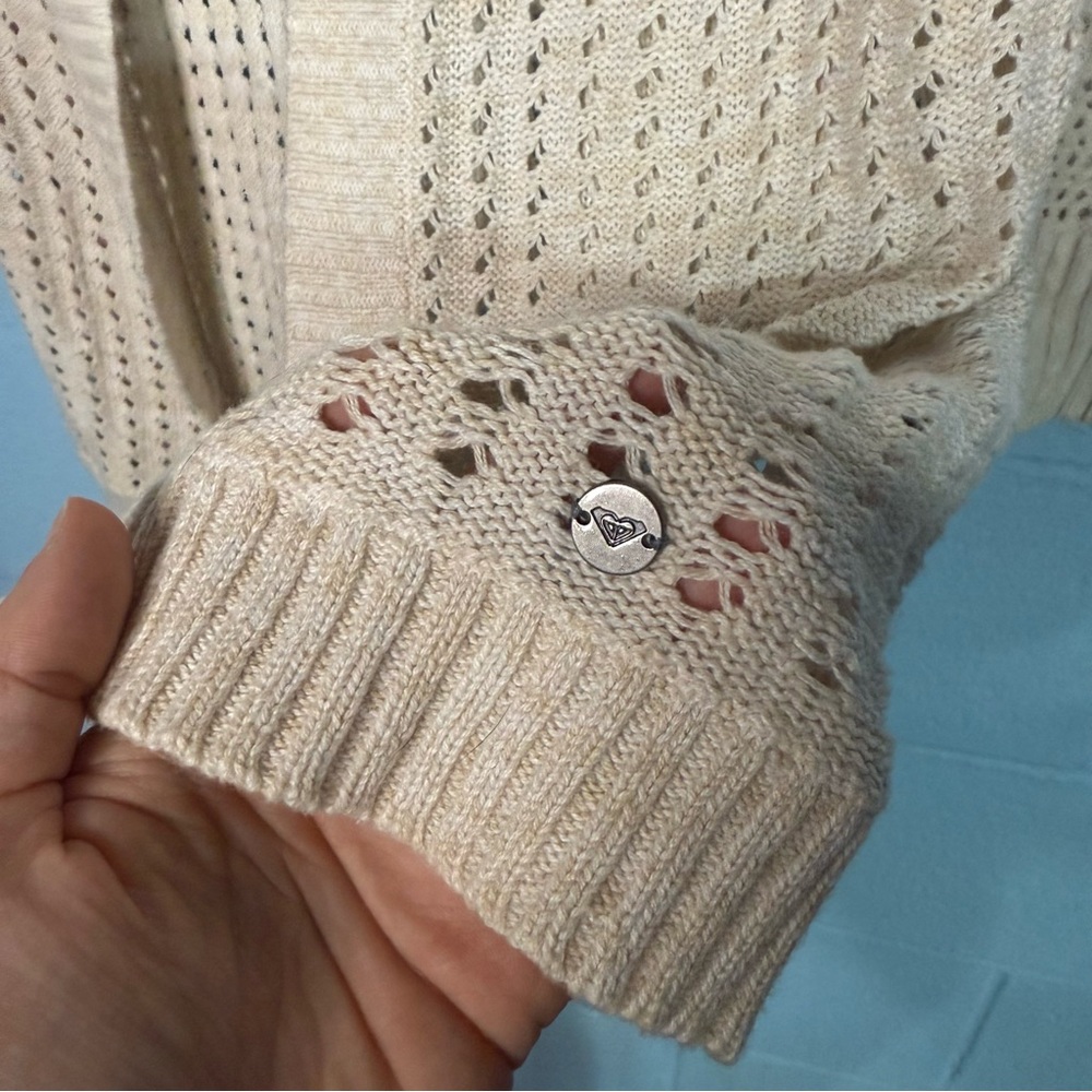 Roxy Open Weave Long Cardigan - Picture 2 of 6